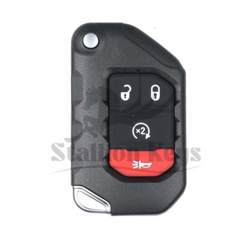 2018-2024 Jeep Wrangler / Gladiator / 4-Button Smart Flip Key / OHT1130261 / PN: 68416784AA / SIP22 / AFTERMARKET 2018-2024 Jeep Wrangler / Gladiator / 4-Button Smart Flip Key / OHT1130261 / PN: 68416784AA / SIP22 / AFTERMARKET